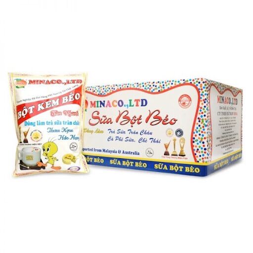 Bột kem béo pha trà sữa con vịt mina 500gr-1kg