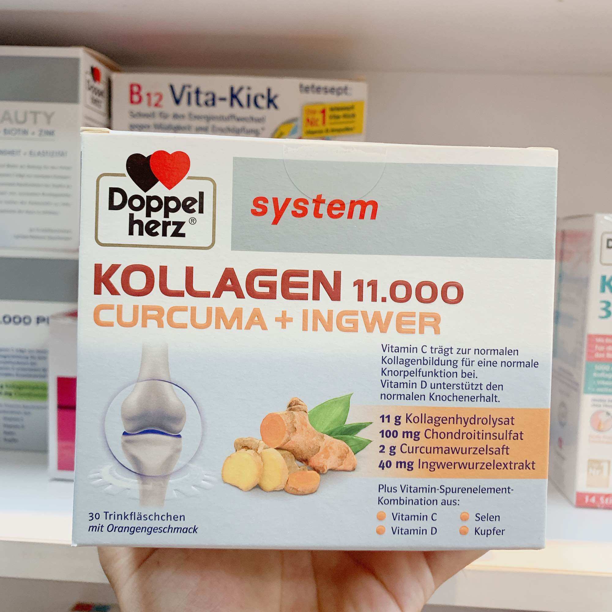 Collagen thủy phân kollagen 11000 plus - hộp 30 ống - hàng nội địa đức