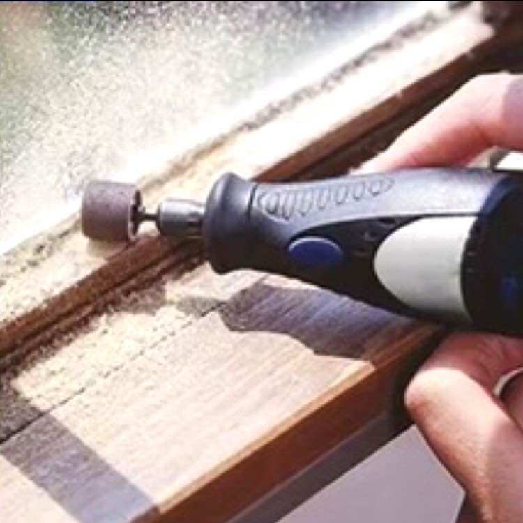 Đầu chà nhám gắn trục 6.35mm grit 80