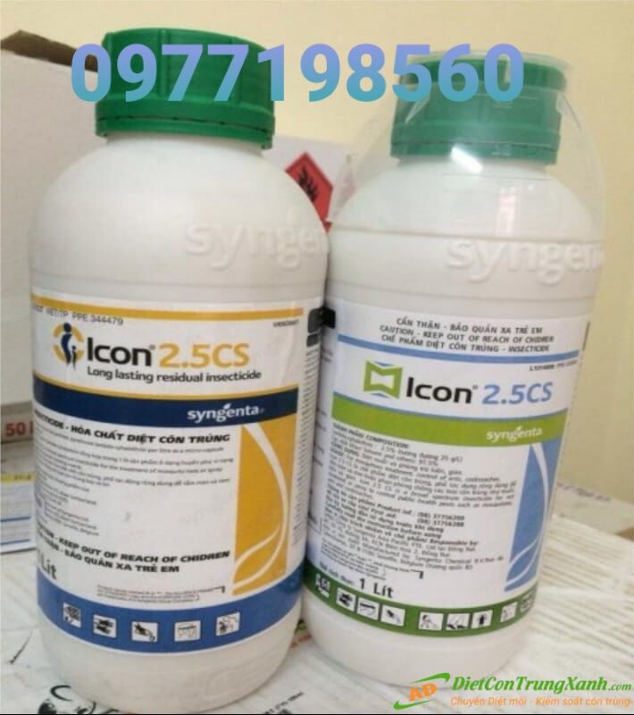 Thuốc diệt muỗi và côn trùng ICON 2.5CS 1000ml dùng cho nhà hàng, khách sạn