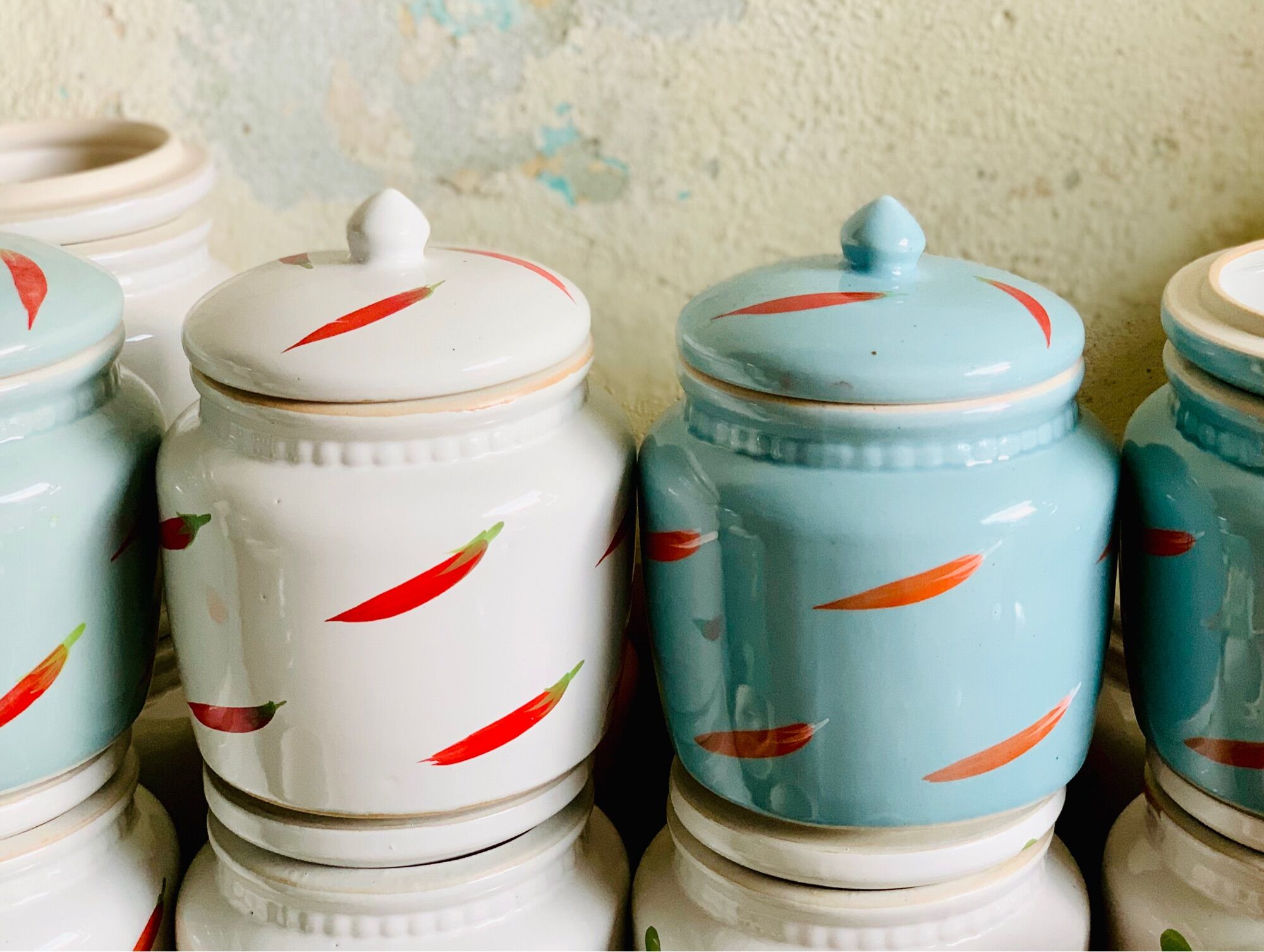 Vại muối dưa cà. Hũ đựng muối dưa cà decor 3 kích cỡ