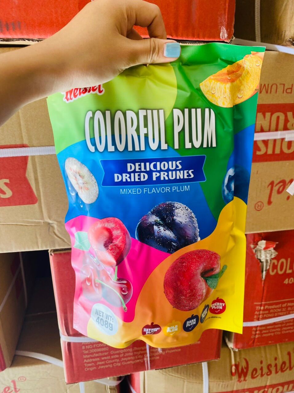 Ô mai mix 4 vị Colorful Plum 408gram
