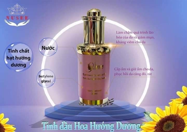 Tinh Dầu Hoa Hướng Dương Nusee Mộc Mỹ Nh&Acircn