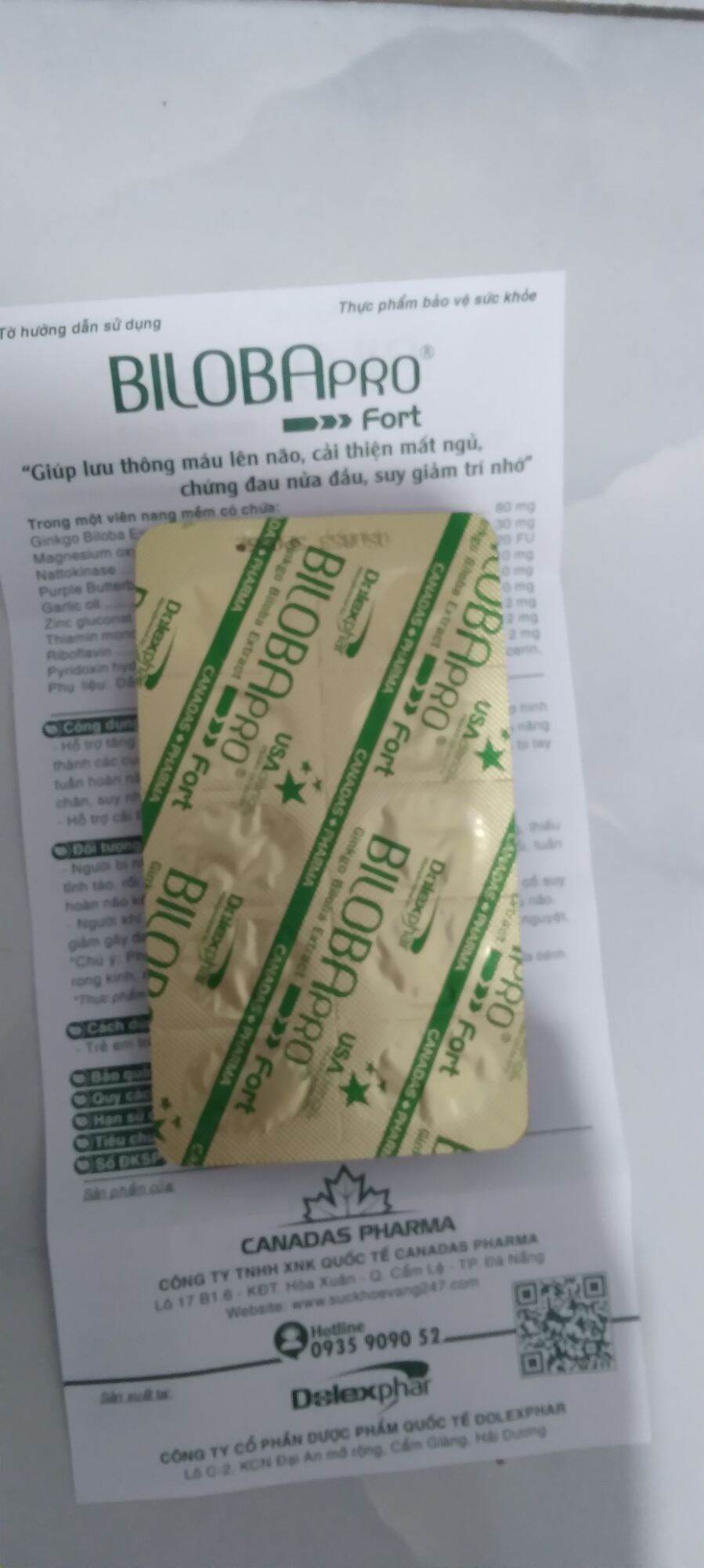 1 hộp × 100 viên BILOBA PRO Fort