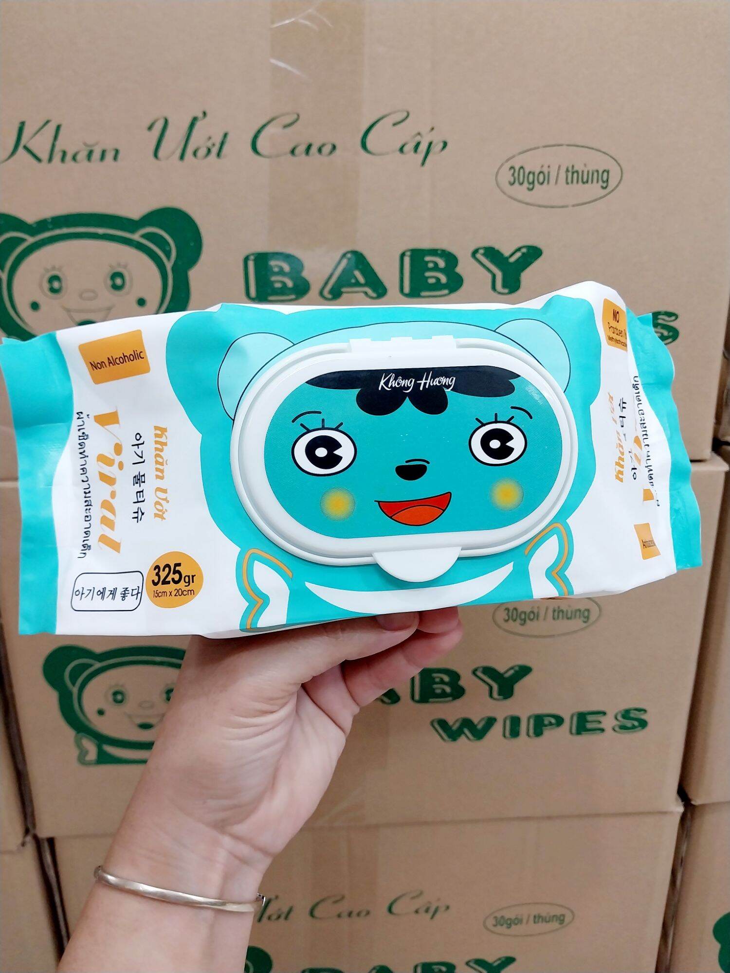 [ COMBO 5 GÓI ] KHĂN ƯỚT VIRAL 650G KHÔNG MÙI KHỔ GIẤY LỚN.