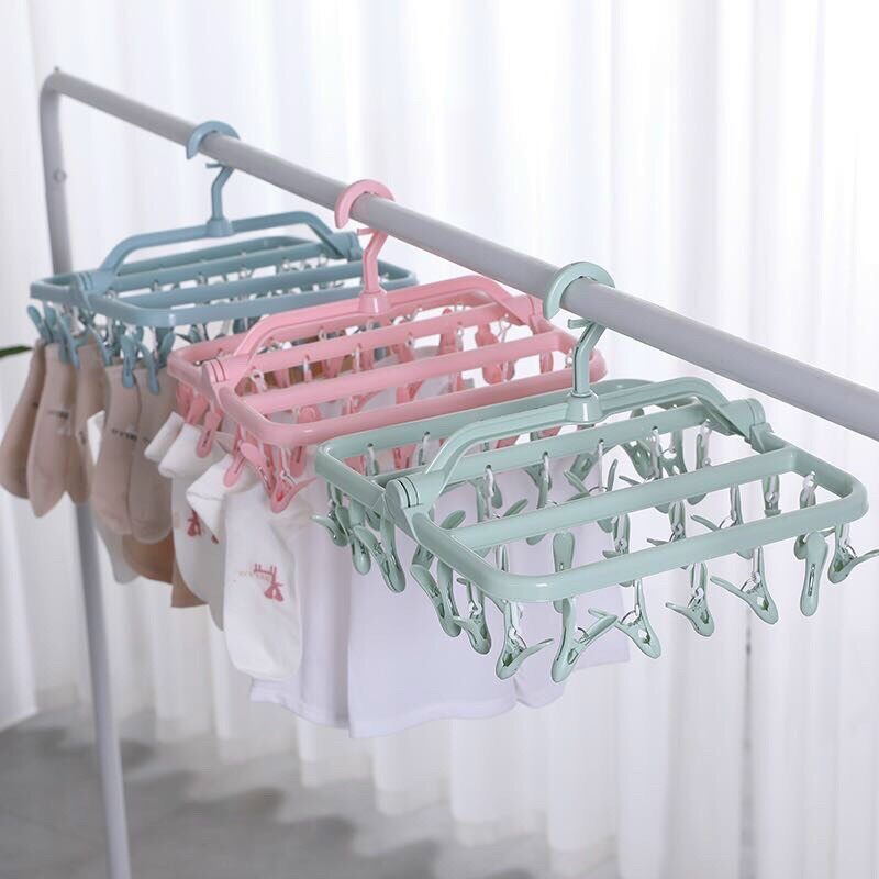 Móc chùm nhựa 32 kẹp phơi đồ cho bé