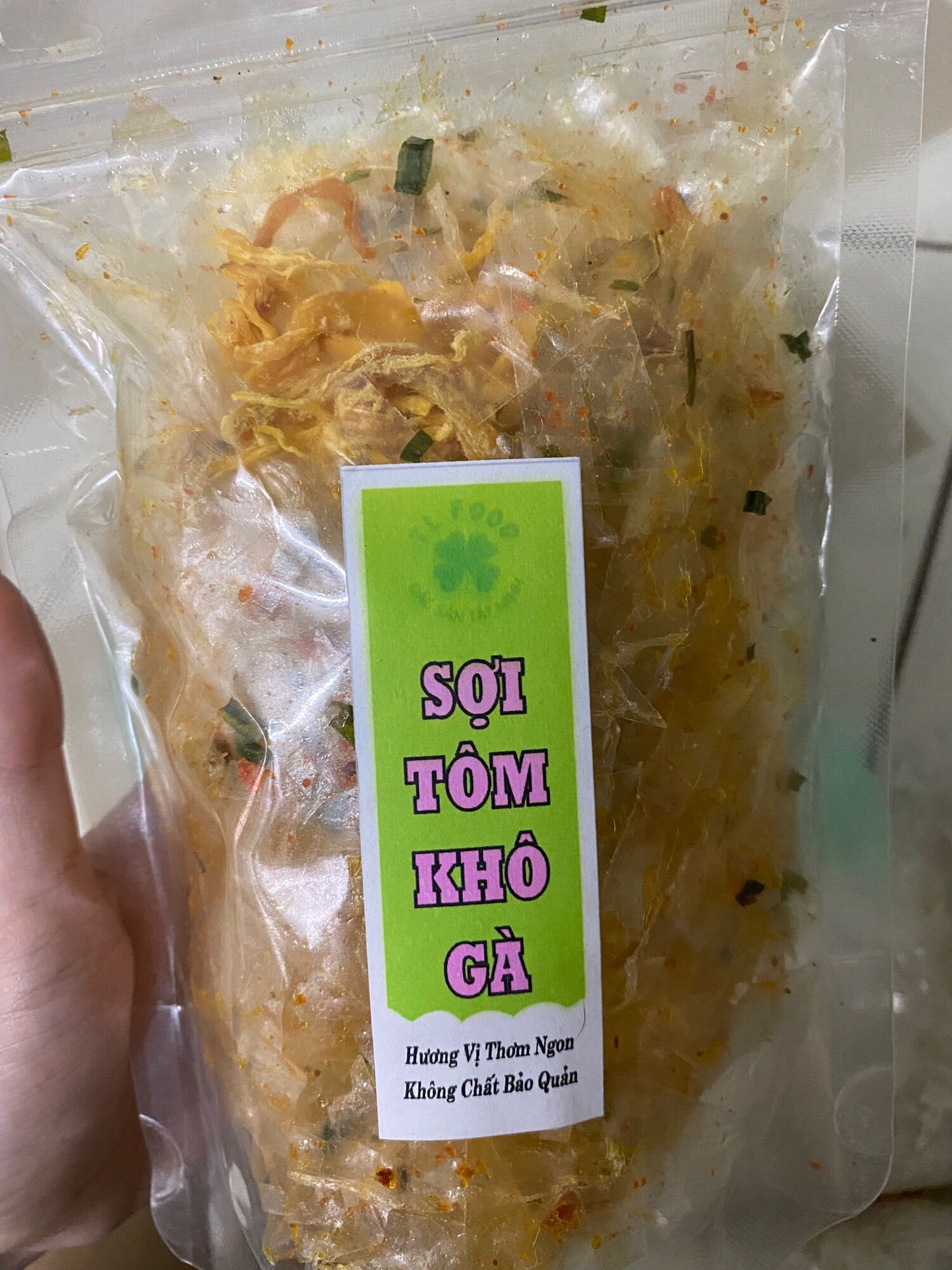 Bánh tráng sợi tôm khô gà siêu ngon.