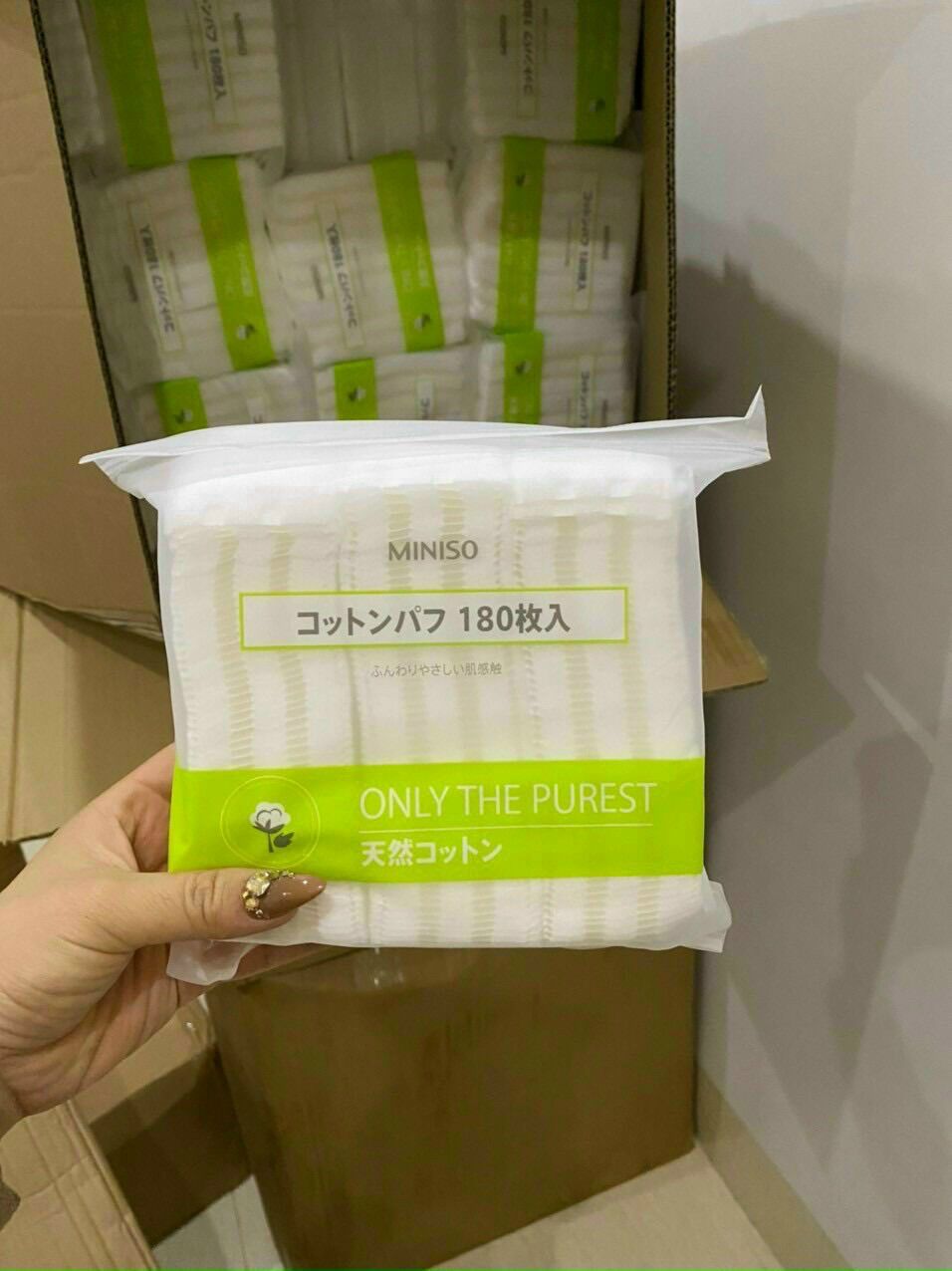 Bông tẩy trang Miniso 180 miếng