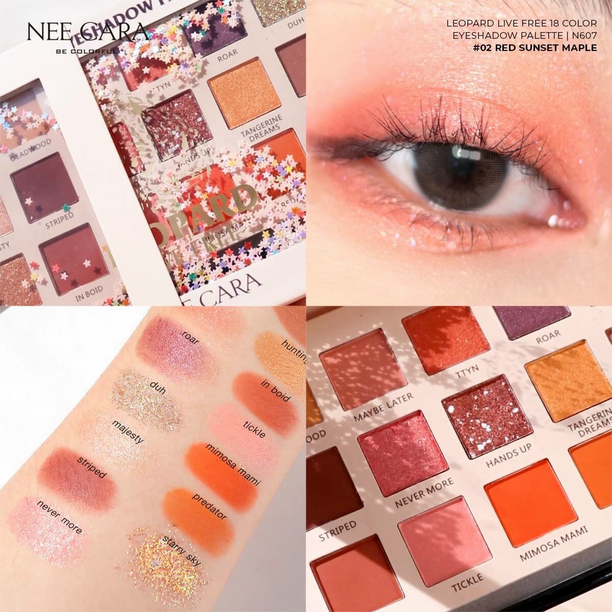 BẢNG PHẤN MẮT 18 Ô MÀU MẮT NEECARA