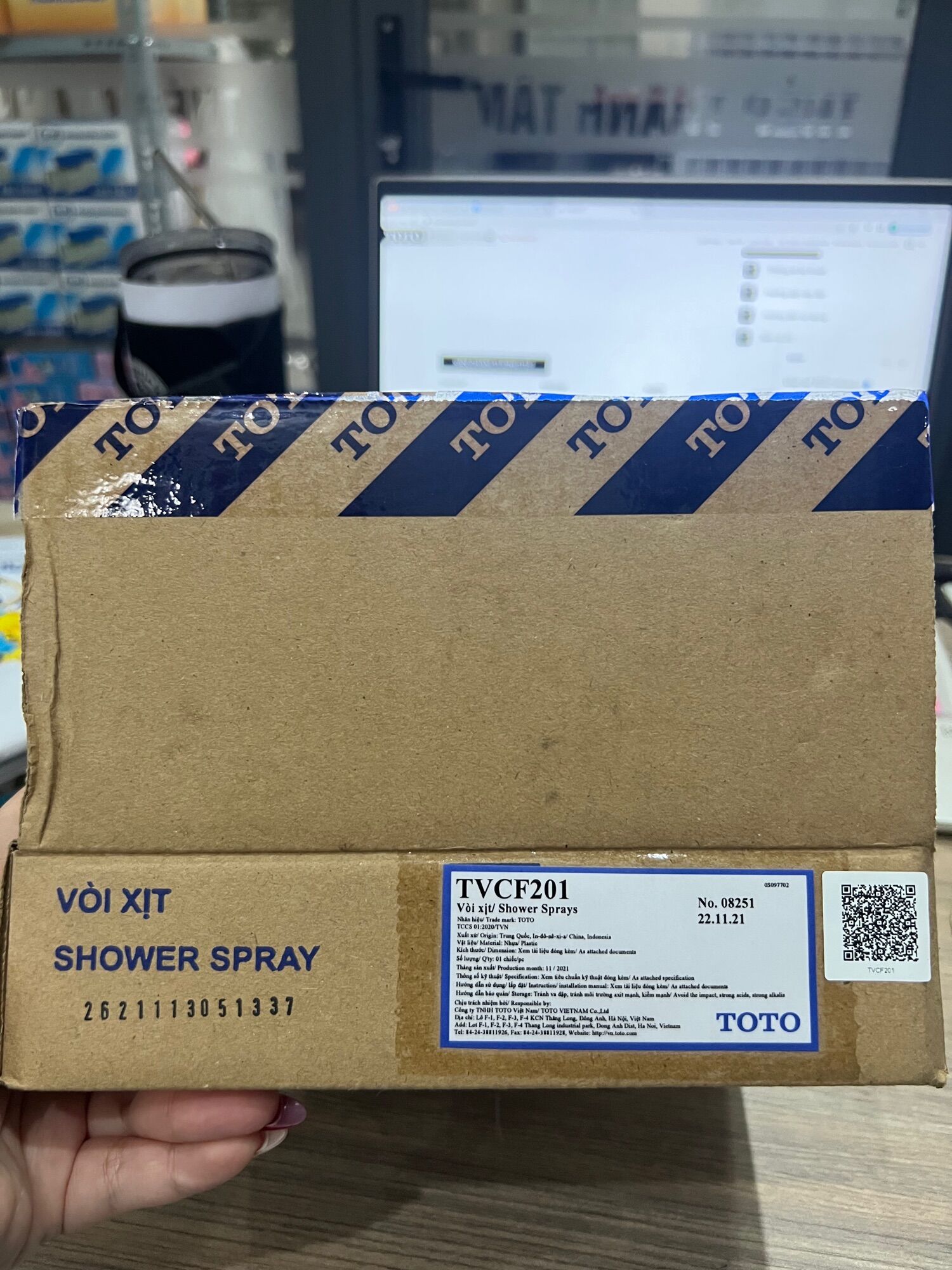 Vòi xịt bồn cầu toto tvcf201
