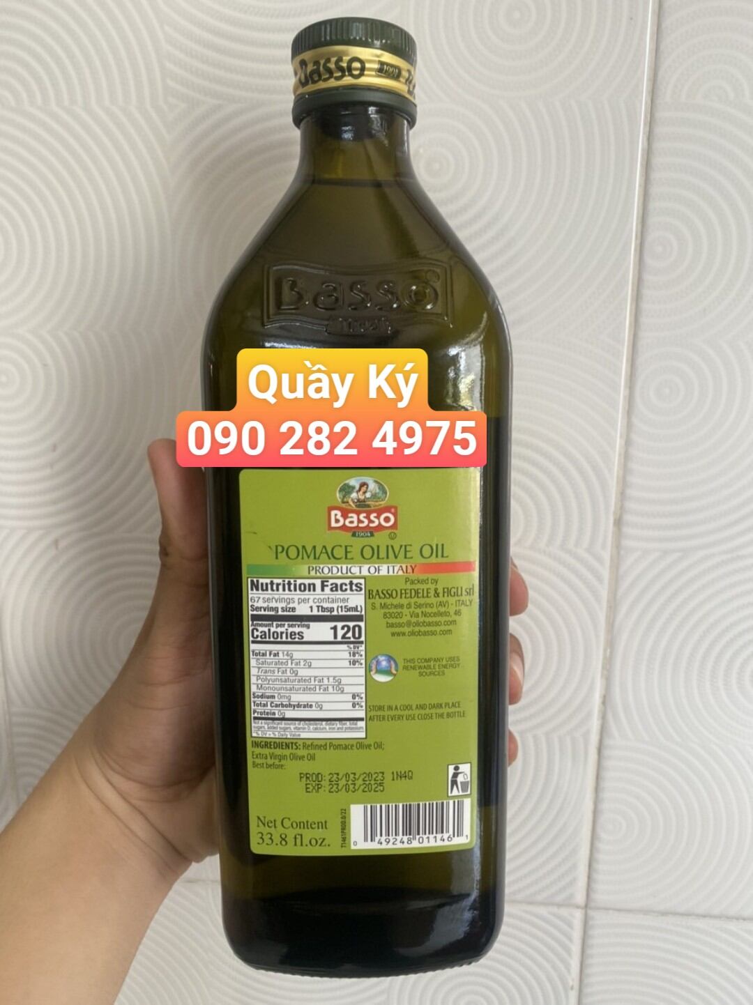 Dầu oliu pomace nhập khẩu Ý 1 Lít