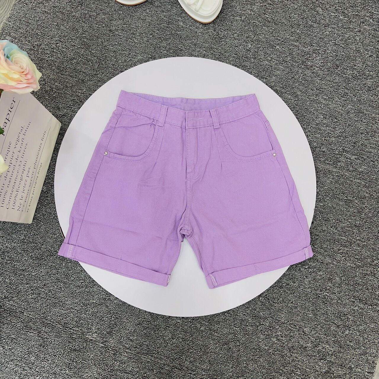 Quần Short Jeans ngố nữ