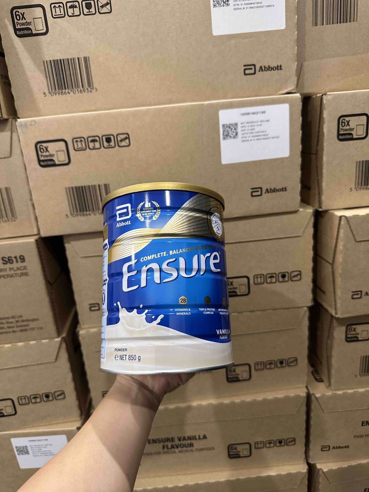 Mẫu mới Sữa Bột Ensure 850gr hàng Úc