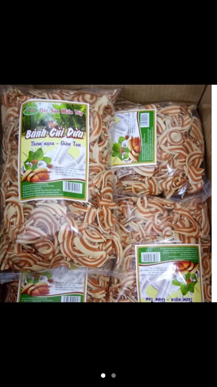 1kg bánh tai heo vỡ giòn tan màu nâu hoặc xanh , hàng mới