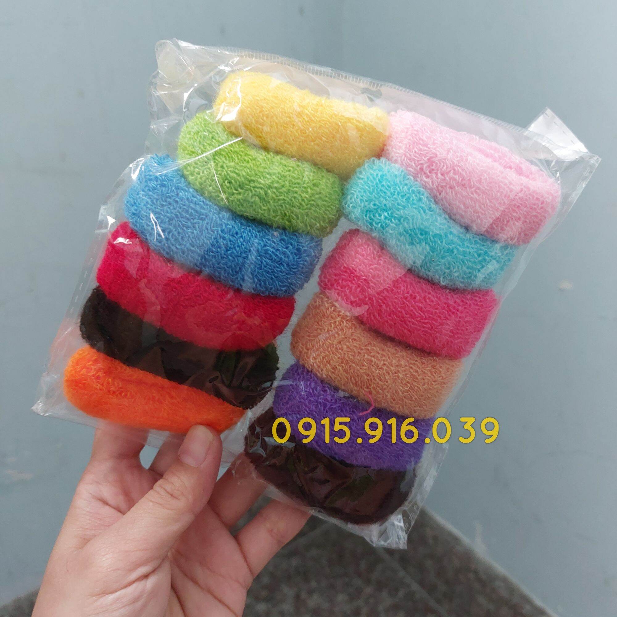 Set 12 cột tóc len thun, buộc tóc cho nữ
