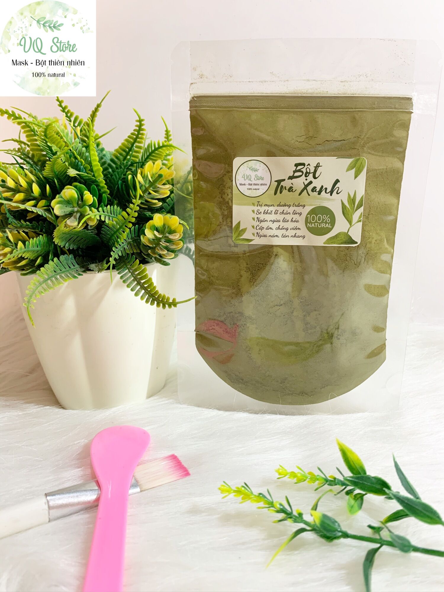 100gr Bột trà xanh nguyên chất handmade