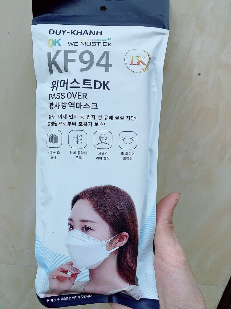 5 gói khẩu trang (50 chiếc) Khẩu trang KF94 DK (Duy Khánh)