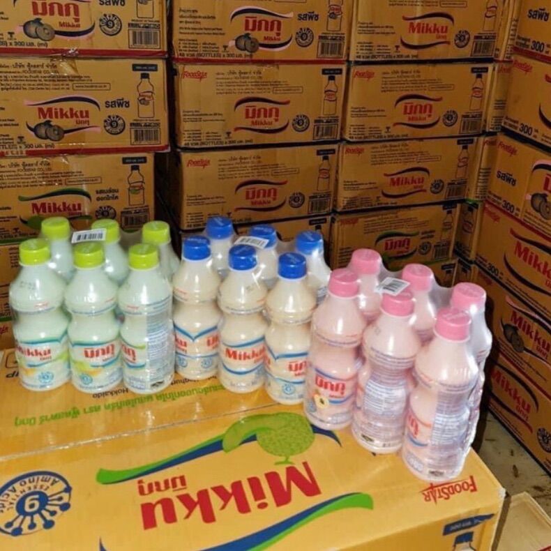 [Sữa Uống Lên Men Thái Lan] Sữa chua uống Mikku Thái Lan180ml (combo 6 hộp/ lốc) (Bổ Sung men, dinh dưỡng)