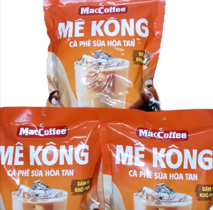 combo 3 bịch 60 gói Maccoffee mê kông cà phê sữa hòa tan đậm vị khó phai