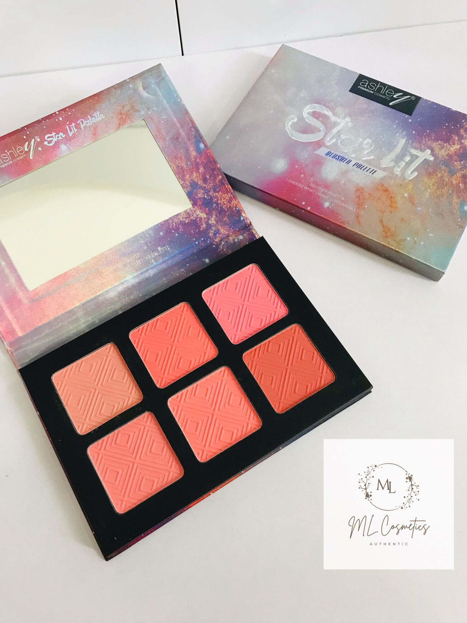 Bảng phấn má hồng ashley star lit blusher 6 ô màu thái lan