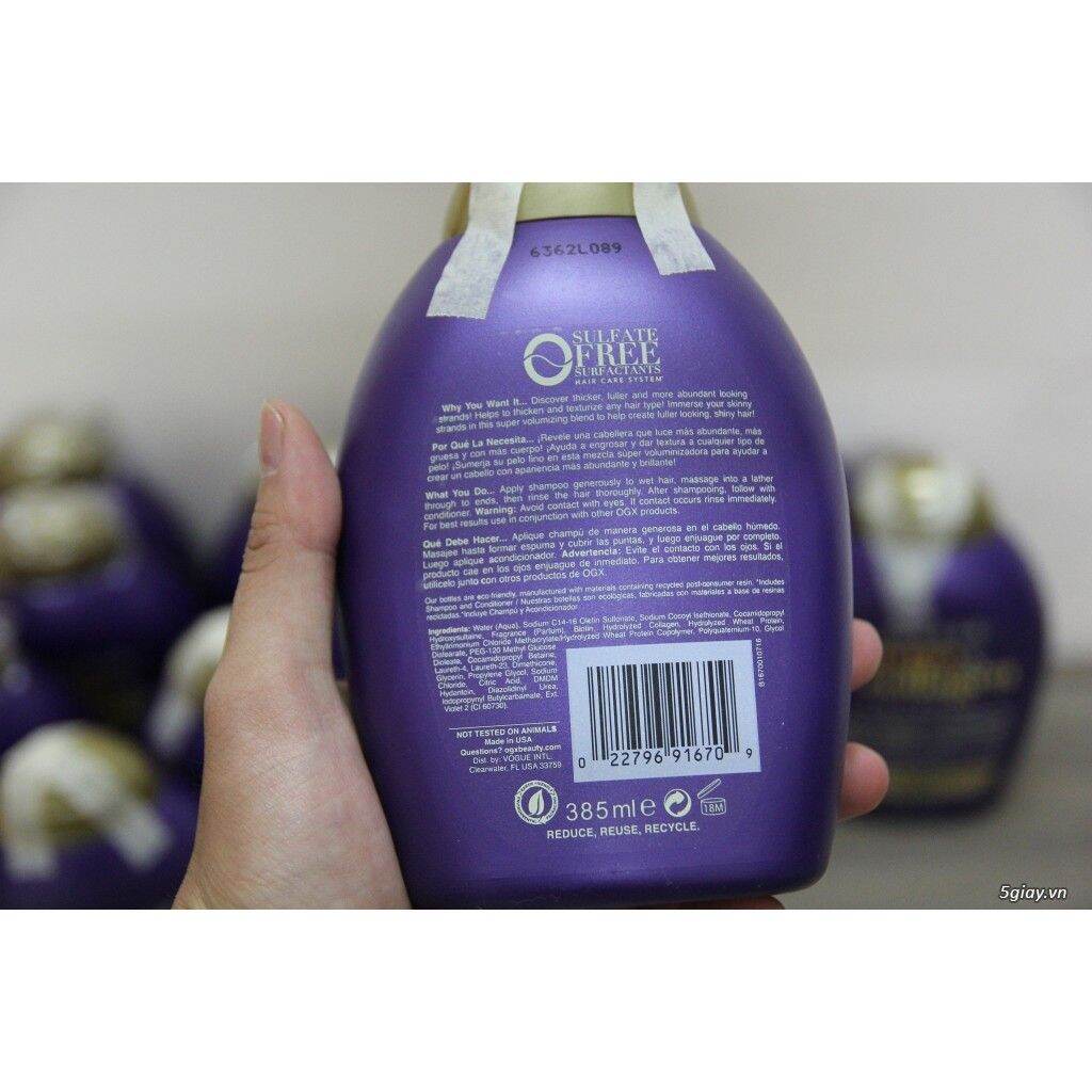 [HCM]Dầu gội Biotin & Collagen tím 385ml
