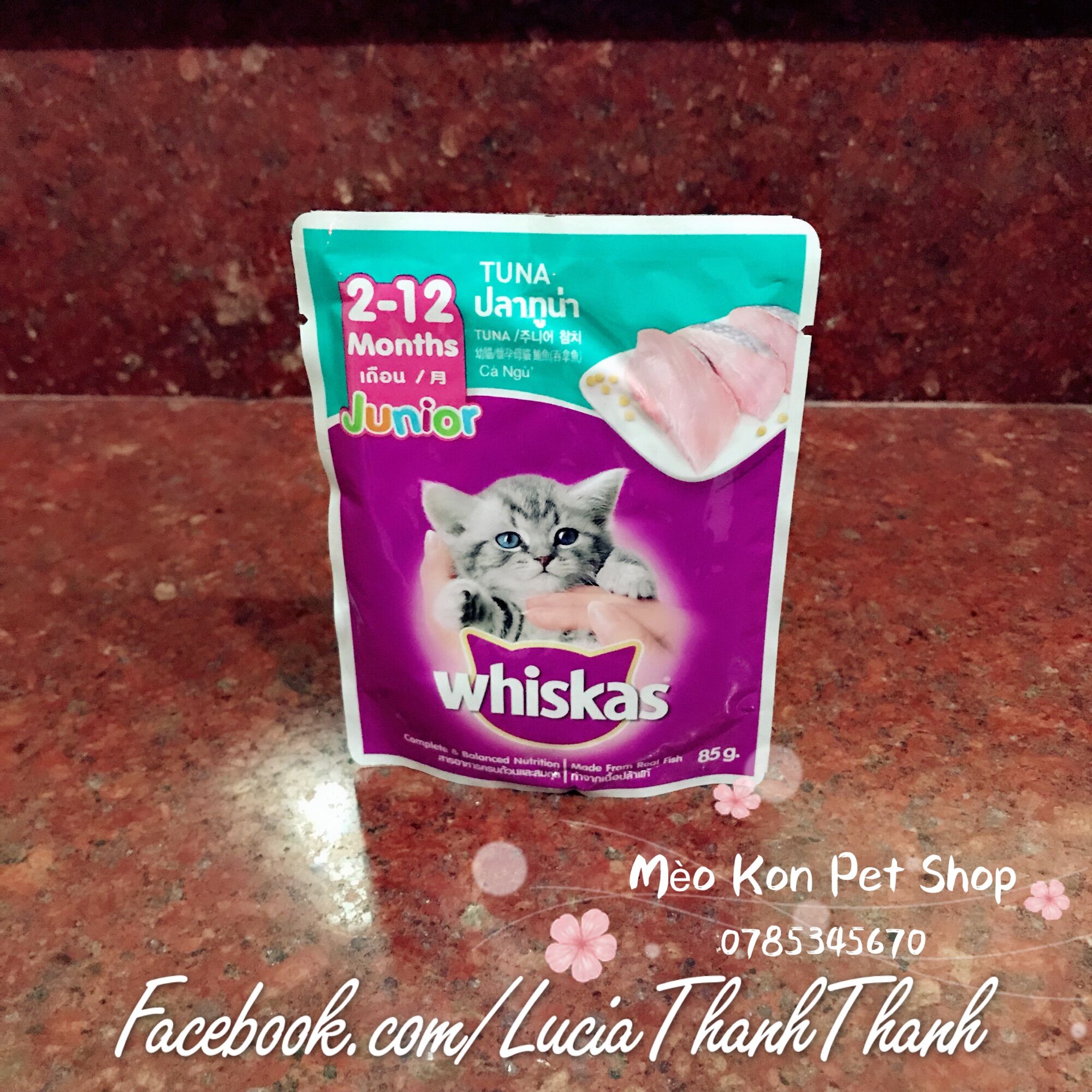 Thức ăn pate gói Whiskas 80 gram