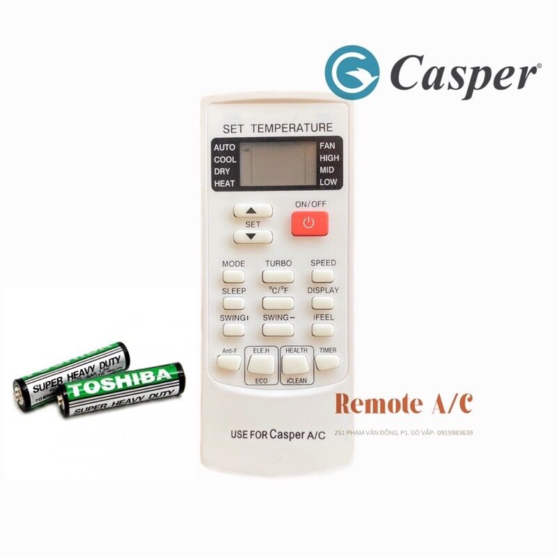 Remote máy lạnh casper