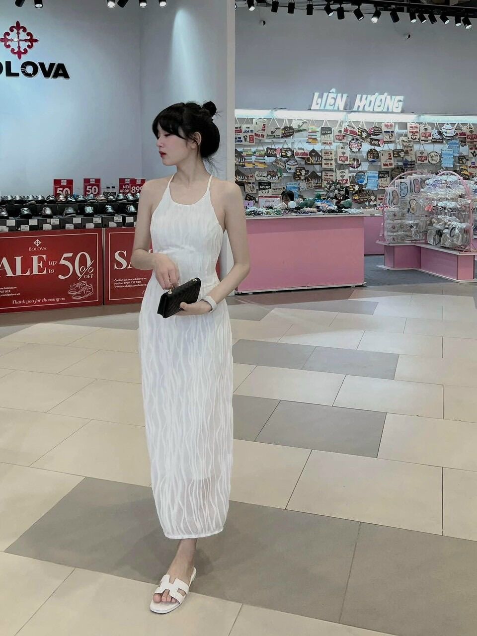 Đầm maxi đan dây quyến rũ,sang trọng