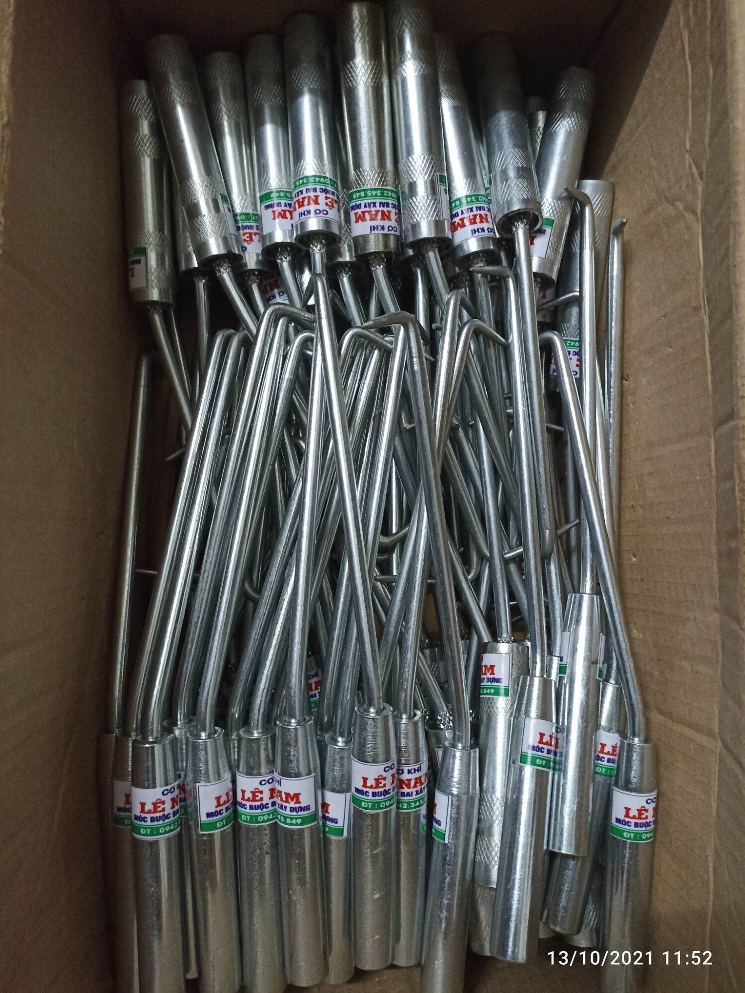 Combo-5 móc buộc đai số 7 mạ kẽm