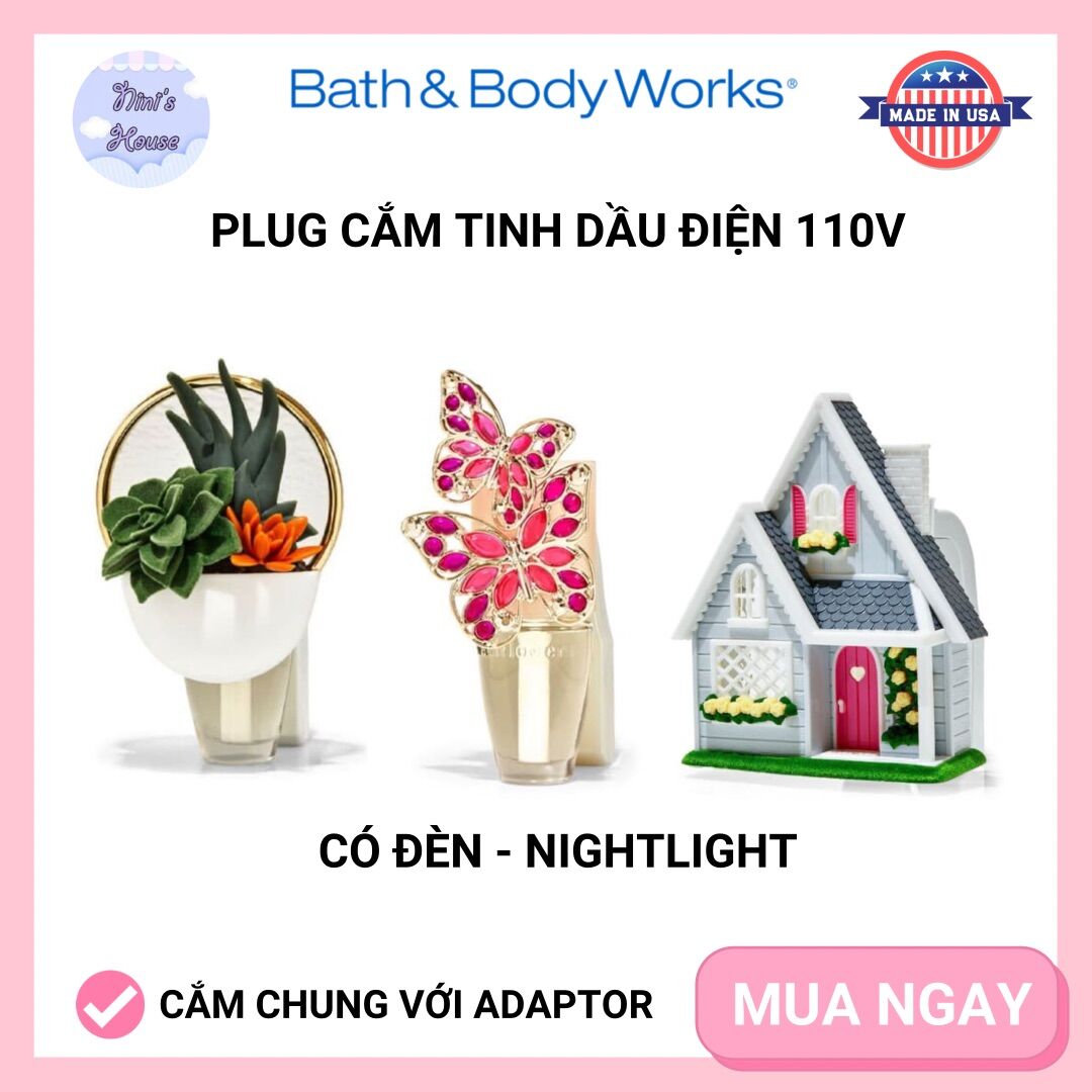 Đèn cắm tinh dầu thơm xông phòng Bath and Body Works House Nightlight Plug