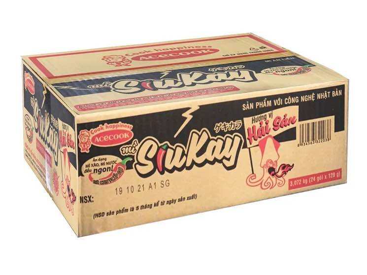 Thùng 24 gói mì hải sản SiuKay 128g