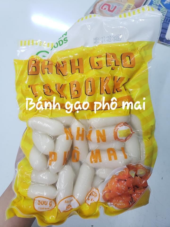 Bánh gạo tokbokki nhân phô mai kèm sốt 500gr