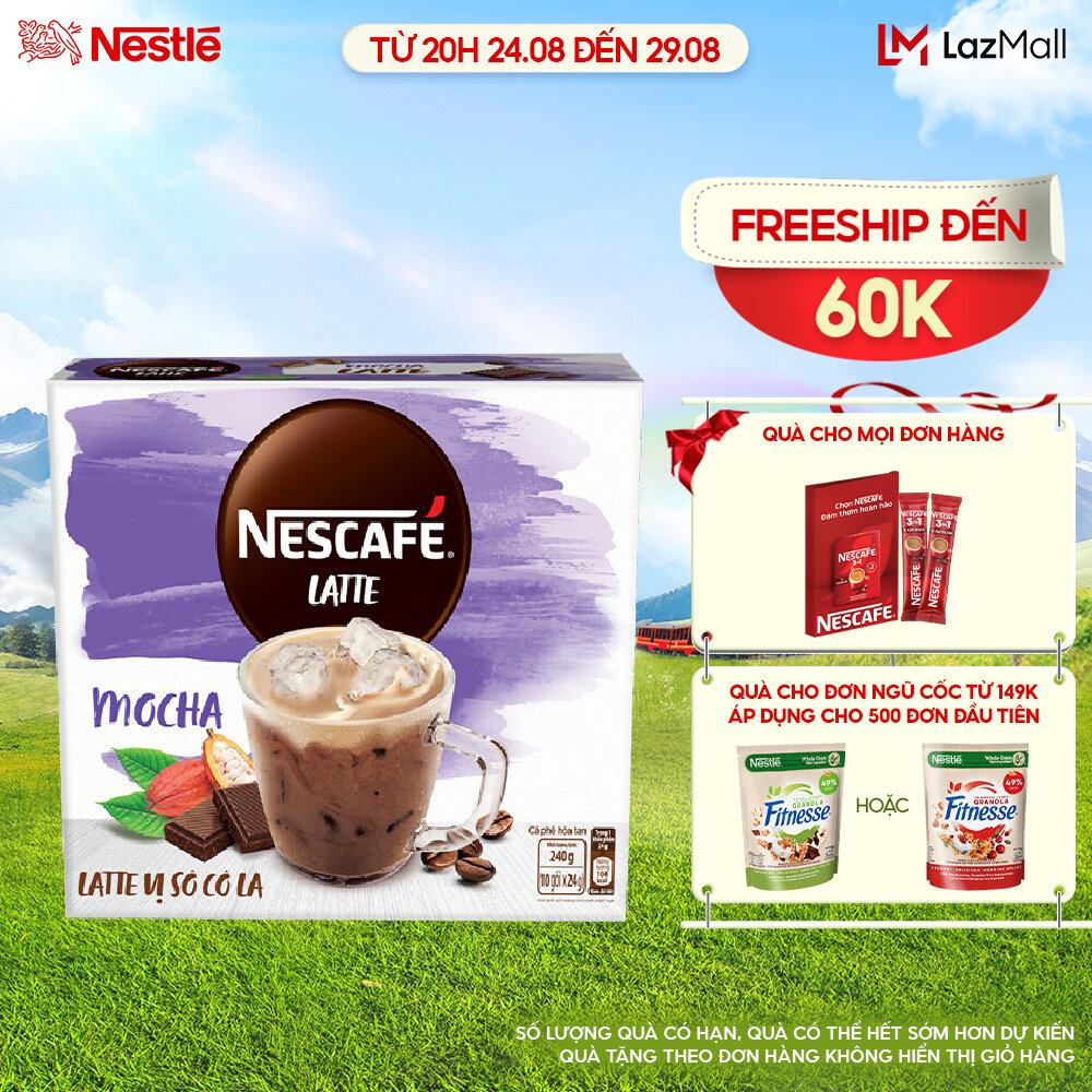 Cà phê hòa tan nescafé latte vị sô cô la
