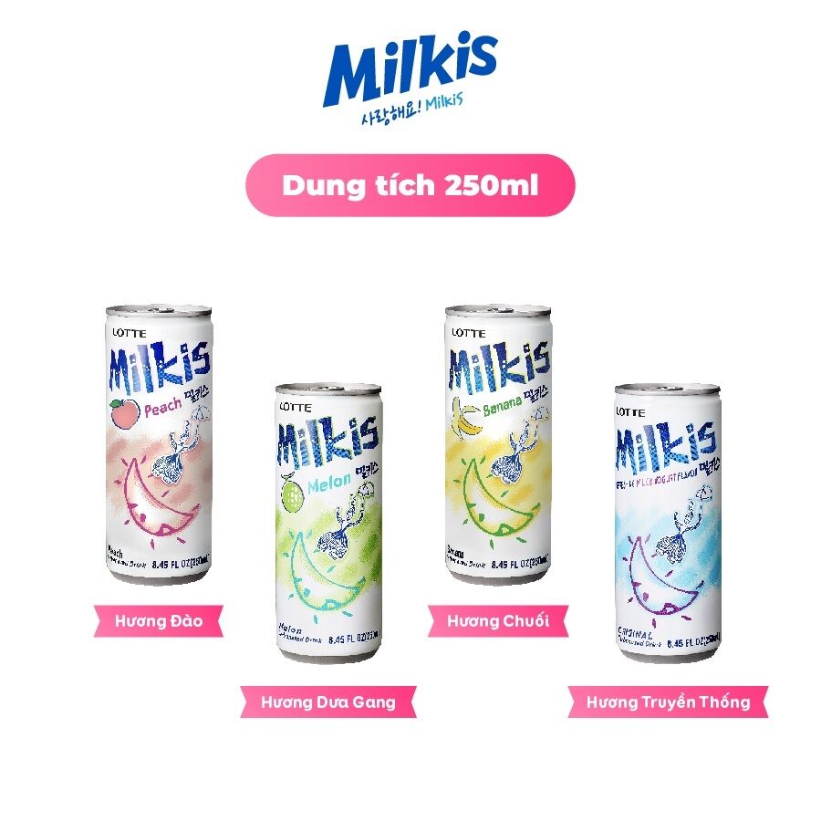 Nước soda Milkis Hàn Quốc lon 250ml