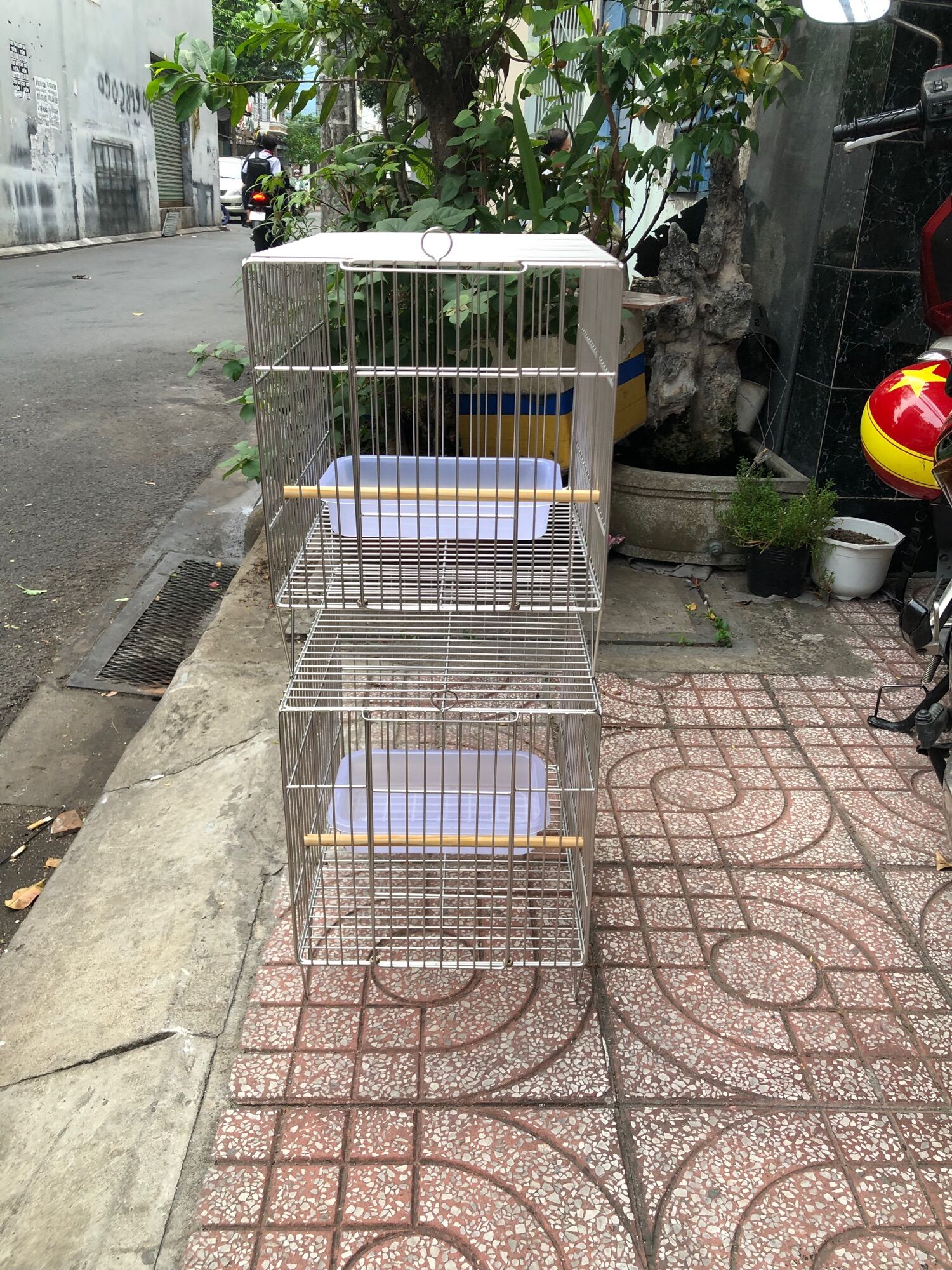 Lồng tắm chim inox 30*50cm