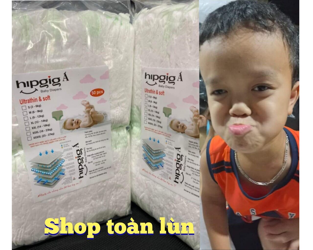 Combo 100 quần/dán hipgig A đủ size