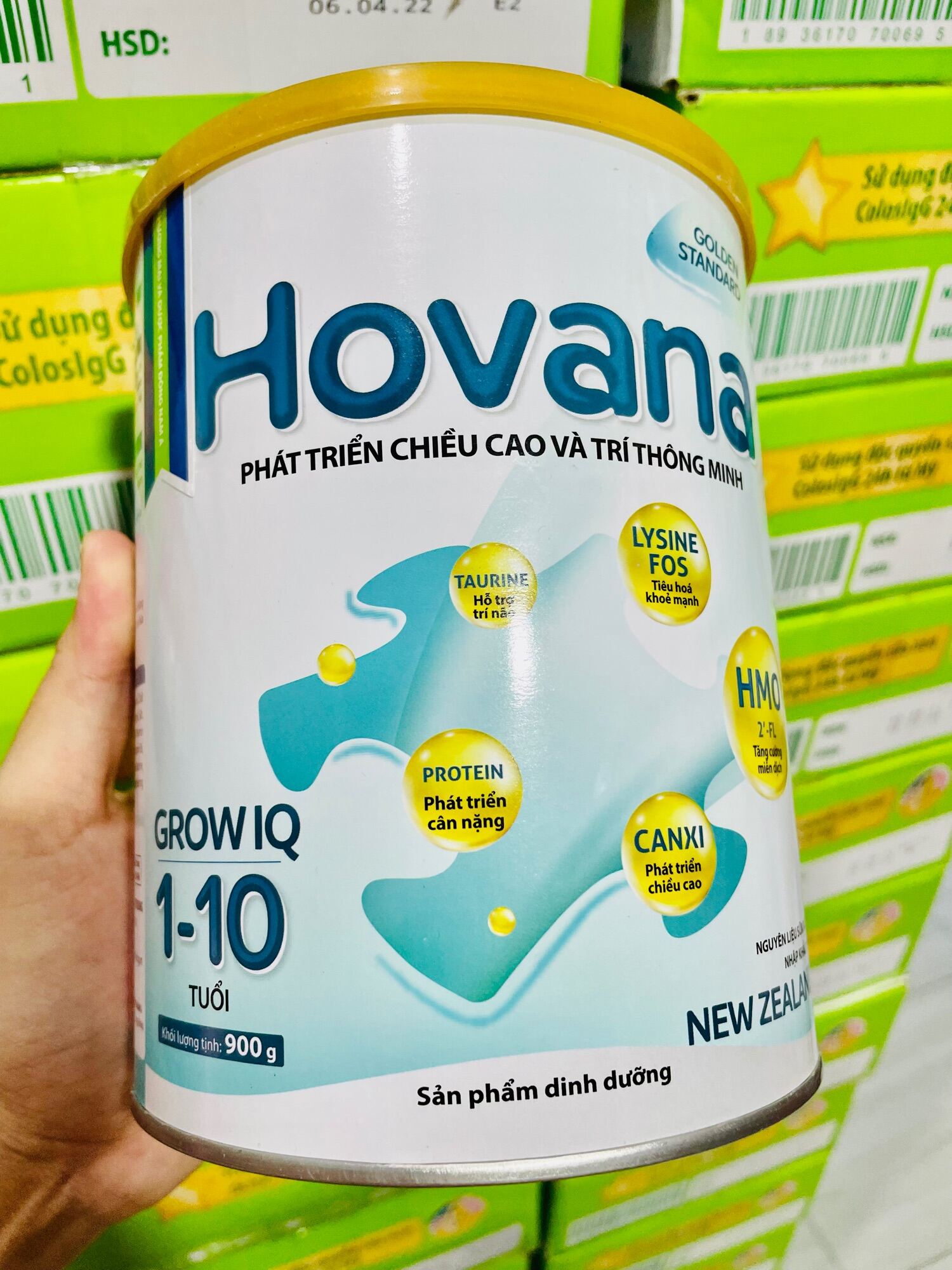 Sữa HOVANA Grow IQ 1-10 tuổi (900g)