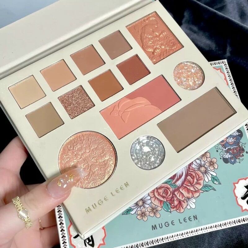Bản phấn mắt kèm má hồng, highlight con cọp