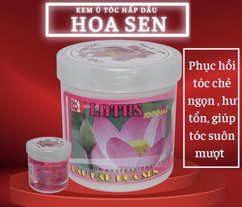 Hấp dầu hoa sen mềm mượt thơm lâu 1000ml-cho mái tóc thơm mượt chuẩn salon