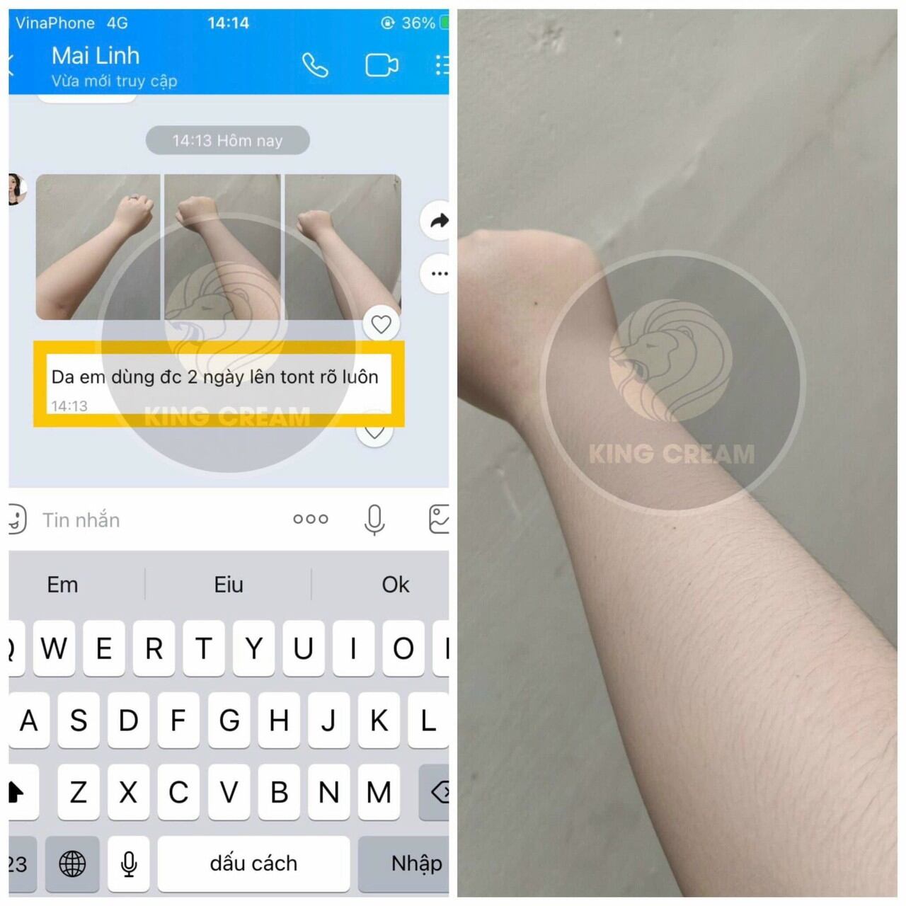 Kem body dát vàng King Cream mẫu mới