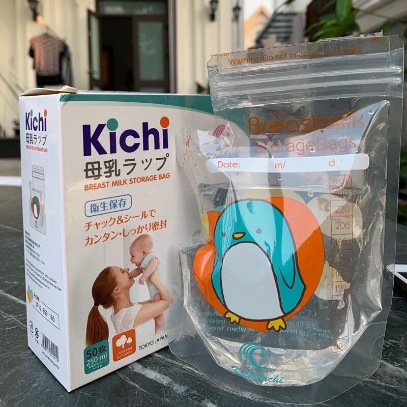 Túi trữ sữa Kichi 250ml 1 hộp 50 túi