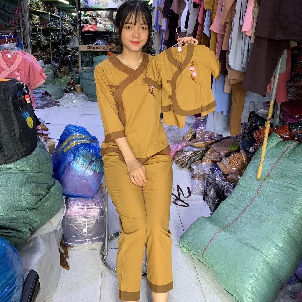 ĐỒ LAM ĐI CHÙA - MẪU NỮ TIM PHỐI LOẠI 1