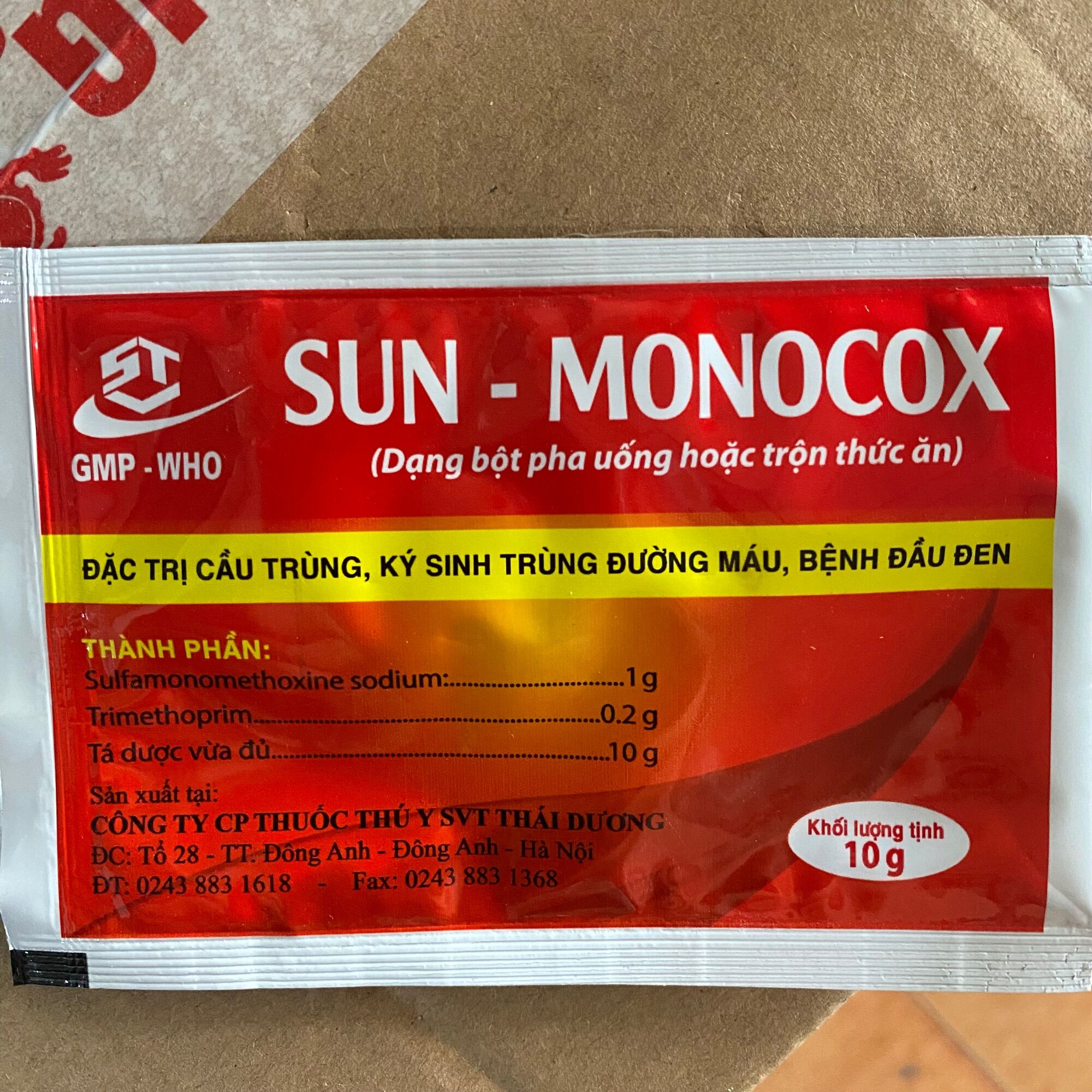 Sun. Monocox - chuyên đầu đen, kí sinh trùng đường máu, cầu trùng