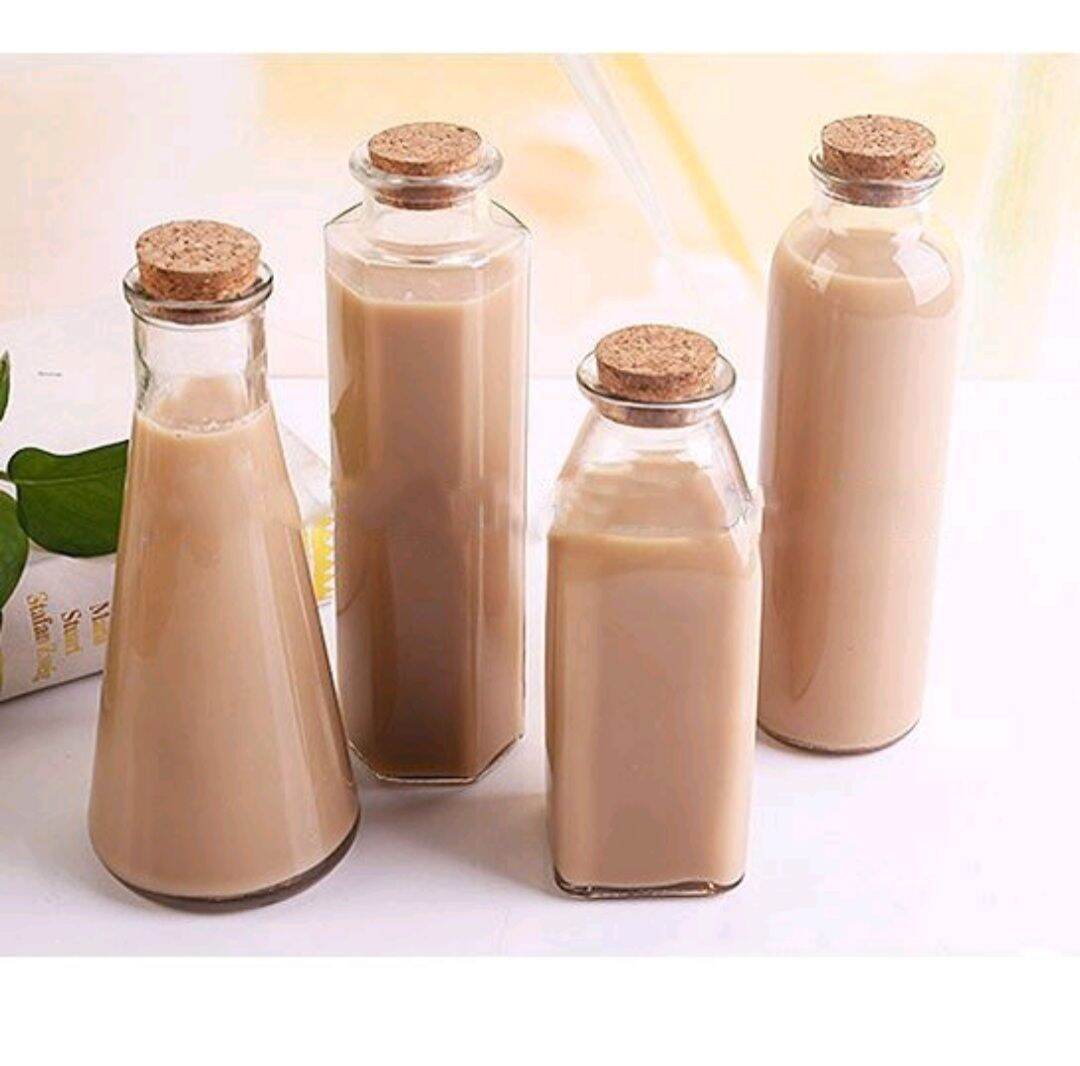 LỌ THỦY TINH VUÔNG 350ML / NÚT GỖ