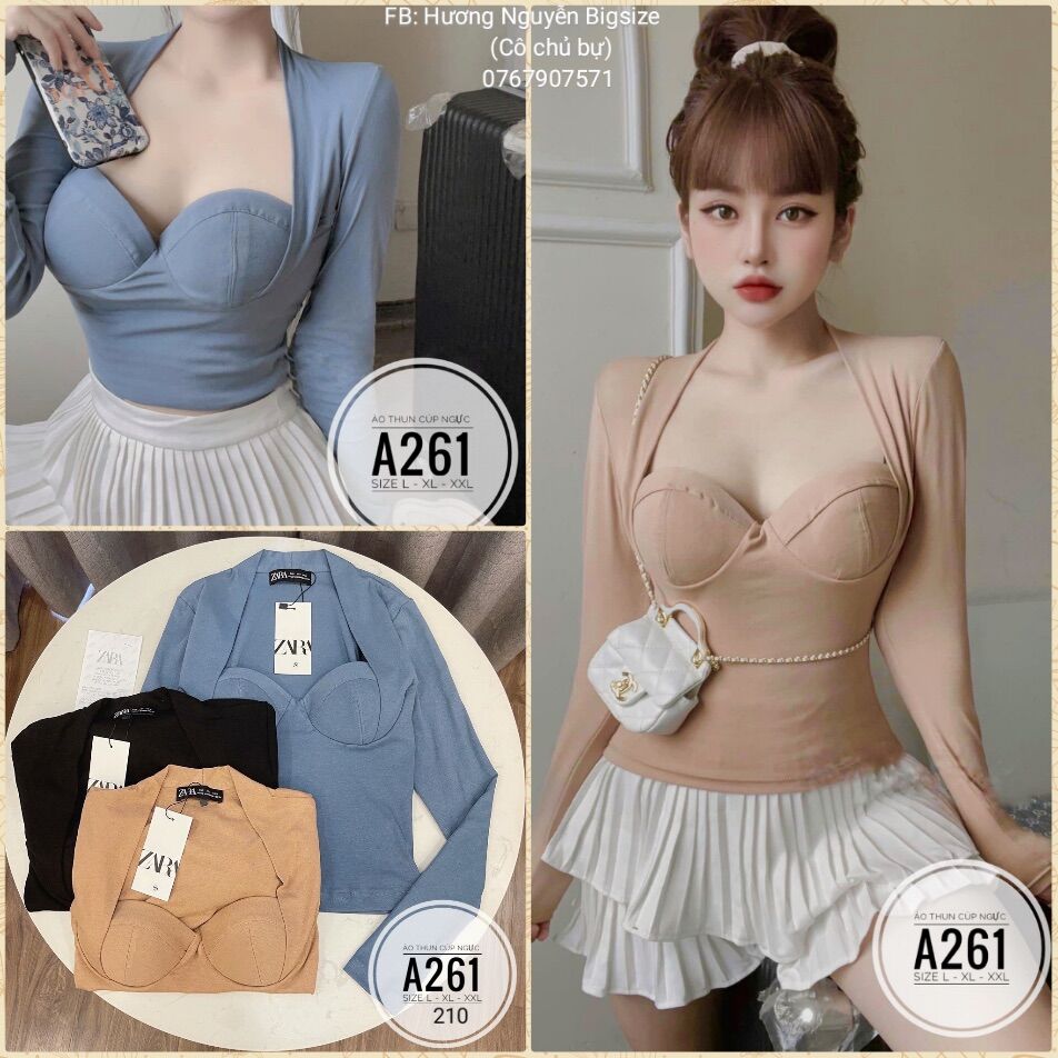 60-90kg Bigsize ÁO THUN CÚP NGỰC A261