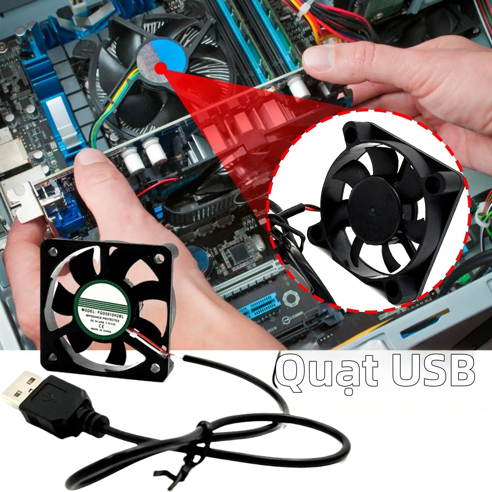 DC 5V USB Quạt Làm Mát 2500 Vòng/phút Máy Thông Gió Cho Vỏ Máy Tính CPU Tản Nhiệt Ngâm Dầu PBT Làm Mát USB Tiện Ích Giá 120,650 Đồng*Miễn phí vận chuyển
