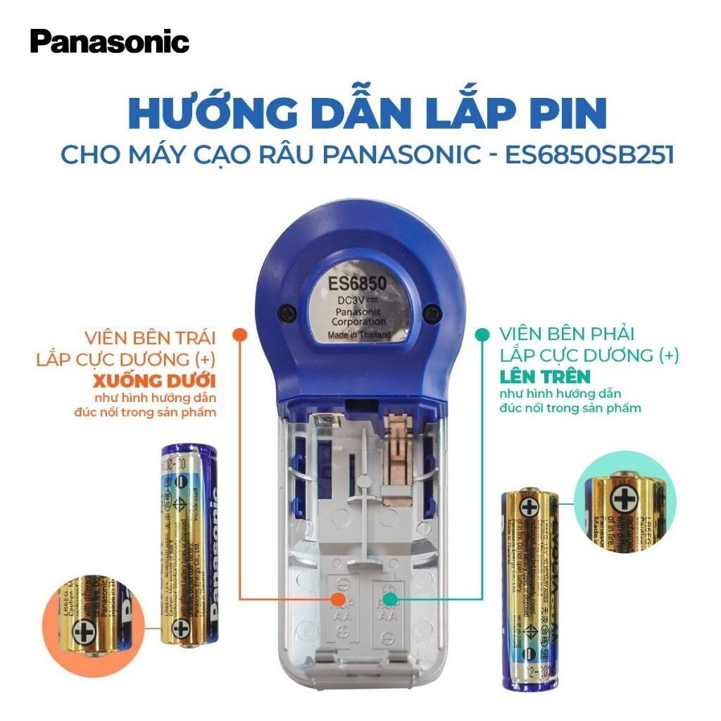 Máy cạo râu panasonic ES6850 (tặng kèm 2 viên pin)