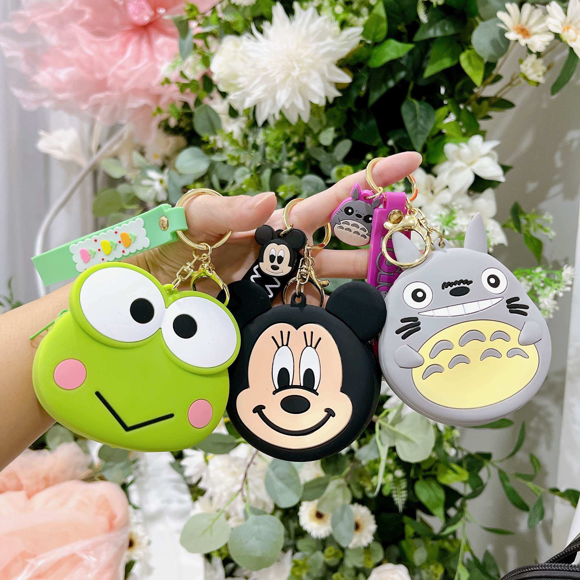 Móc khoá Ví Đựng Tiền Ếch, Chuột Mickey, Totoro