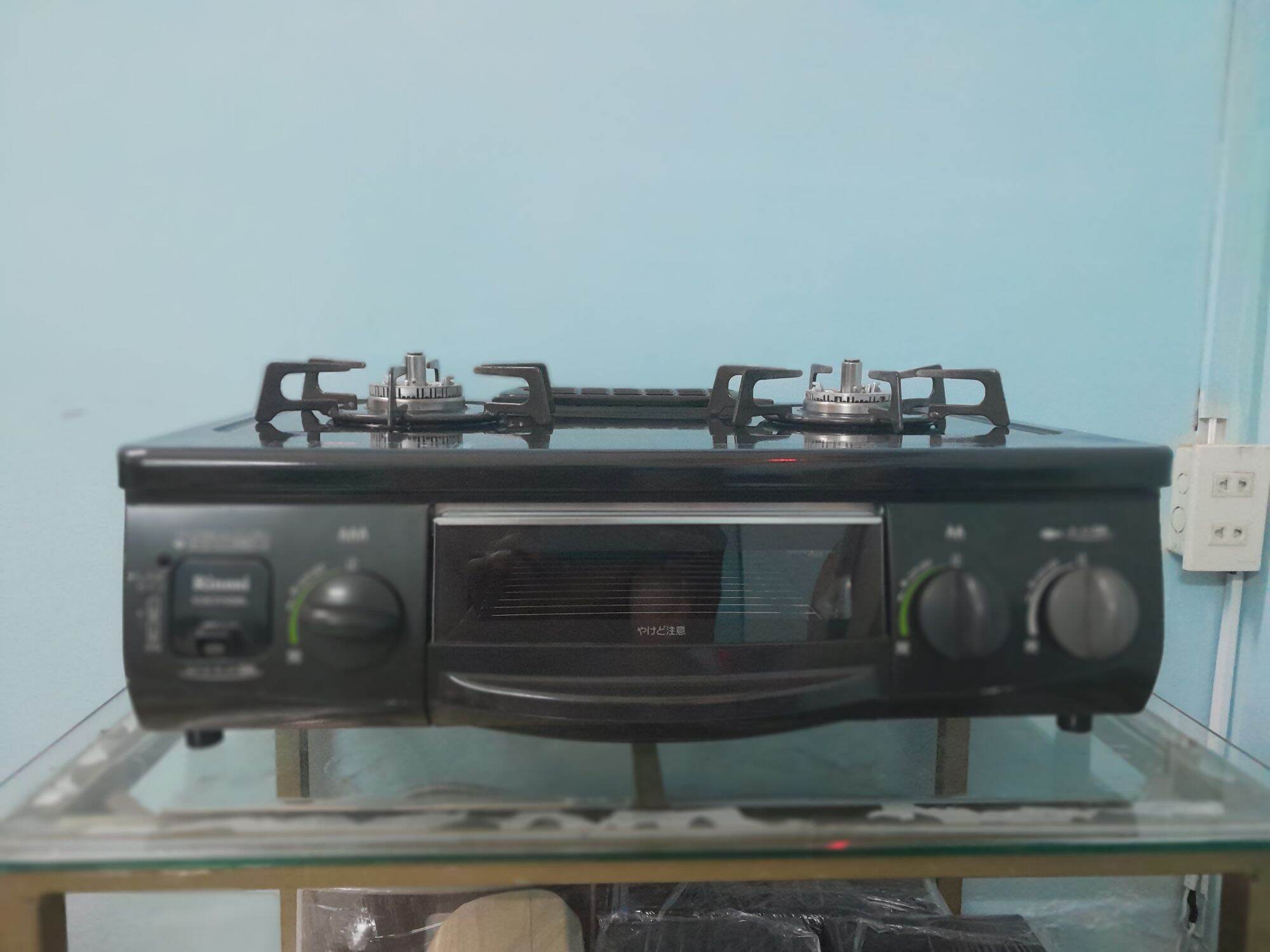 [HCM]BẾP GA RINNAI MẶT MEN CHỐNG CHÁY NỒI NỘI ĐỊA NHẬT BẢN