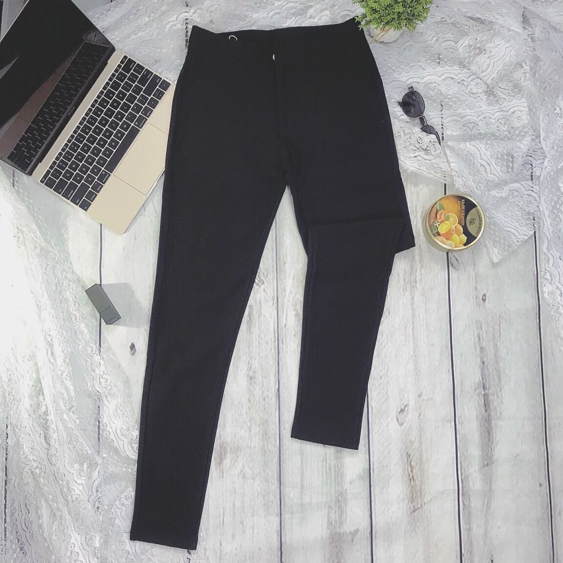 Quần tây trơn công sở cotton co giãn. 